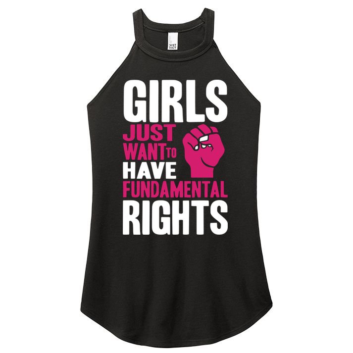 Girl Just Want To Have Fundamental Rights Women's Perfect Tri Rocker Tank