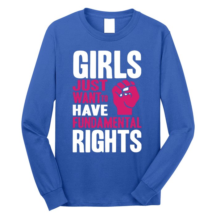 Cyndi Lauper Girl Just Want To Have Fundamental Rights Long Sleeve Shirt