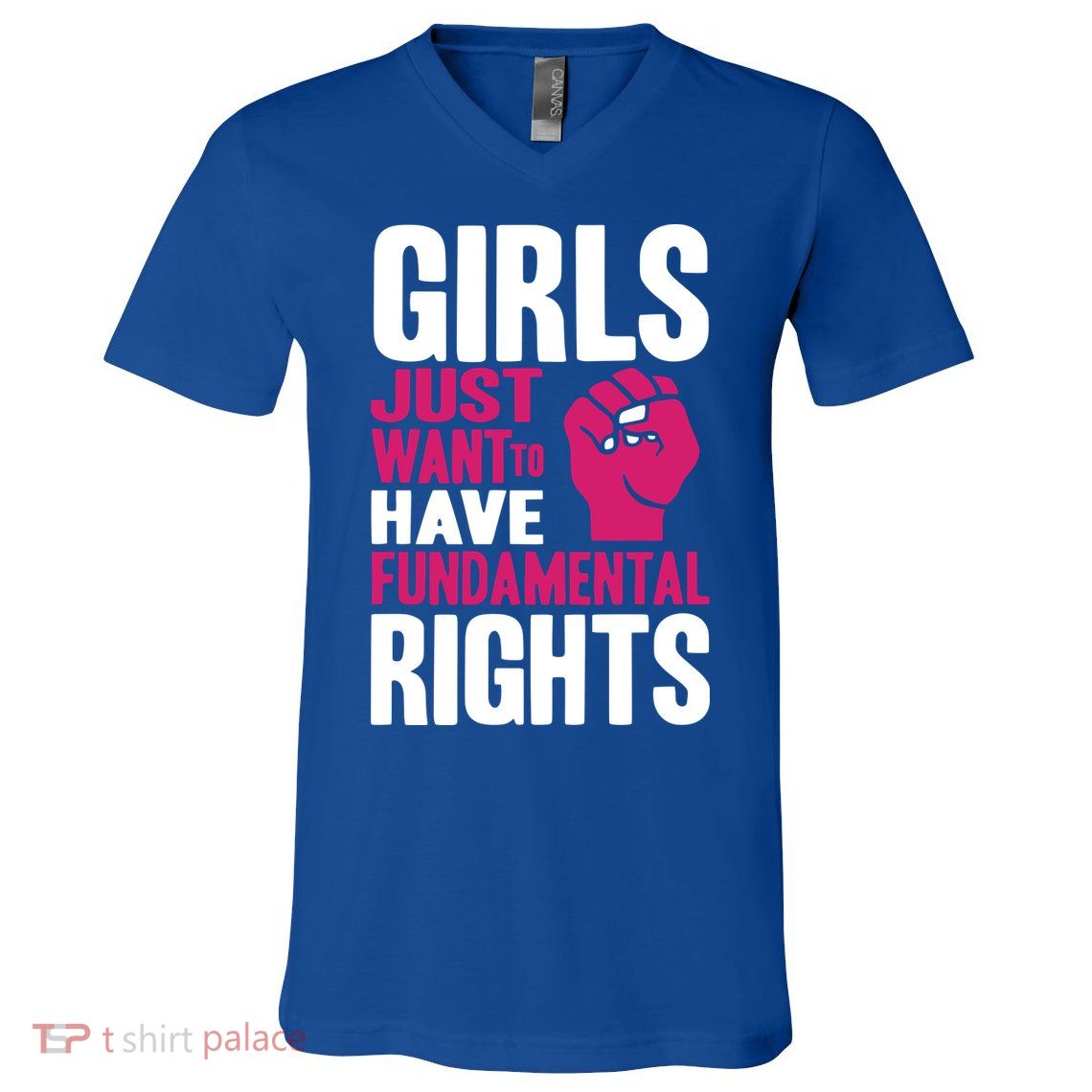 Cyndi Lauper Girl Just Want To Have Fundamental Rights V-Neck T-Shirt