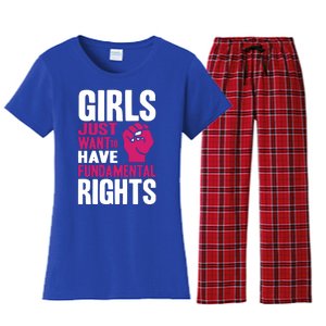 Cyndi Lauper Girl Just Want To Have Fundamental Rights Women's Flannel Pajama Set