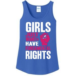 Cyndi Lauper Girl Just Want To Have Fundamental Rights Ladies Essential Tank