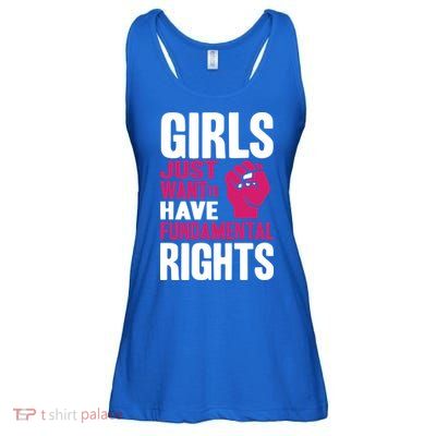 Cyndi Lauper Girl Just Want To Have Fundamental Rights Ladies Essential Flowy Tank