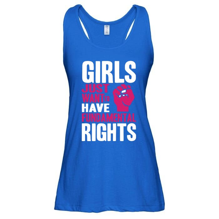 Cyndi Lauper Girl Just Want To Have Fundamental Rights Ladies Essential Flowy Tank