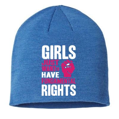 Cyndi Lauper Girl Just Want To Have Fundamental Rights Sustainable Beanie