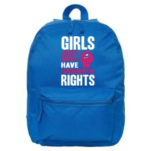 Cyndi Lauper Girl Just Want To Have Fundamental Rights 16 in Basic Backpack