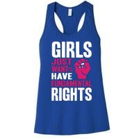 Cyndi Lauper Girl Just Want To Have Fundamental Rights Women's Racerback Tank