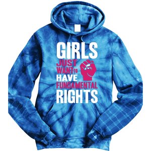 Cyndi Lauper Girl Just Want To Have Fundamental Rights Tie Dye Hoodie