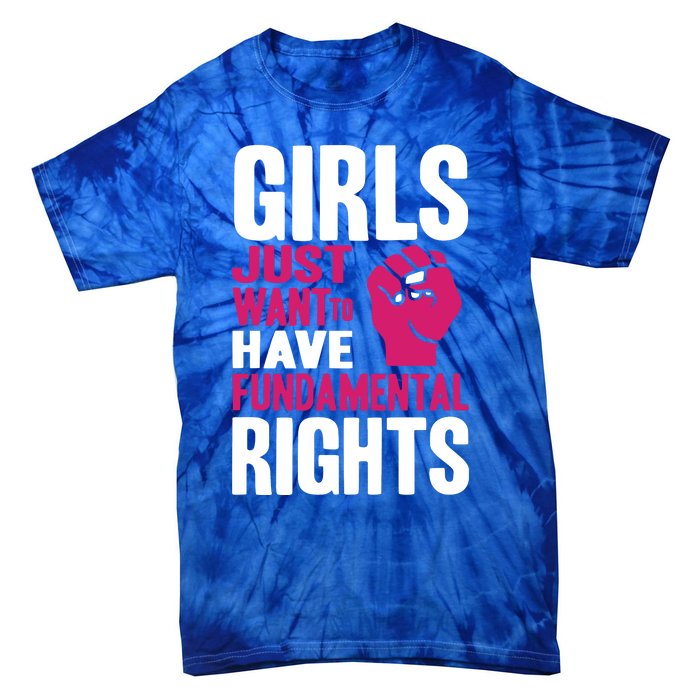 Cyndi Lauper Girl Just Want To Have Fundamental Rights Tie-Dye T-Shirt