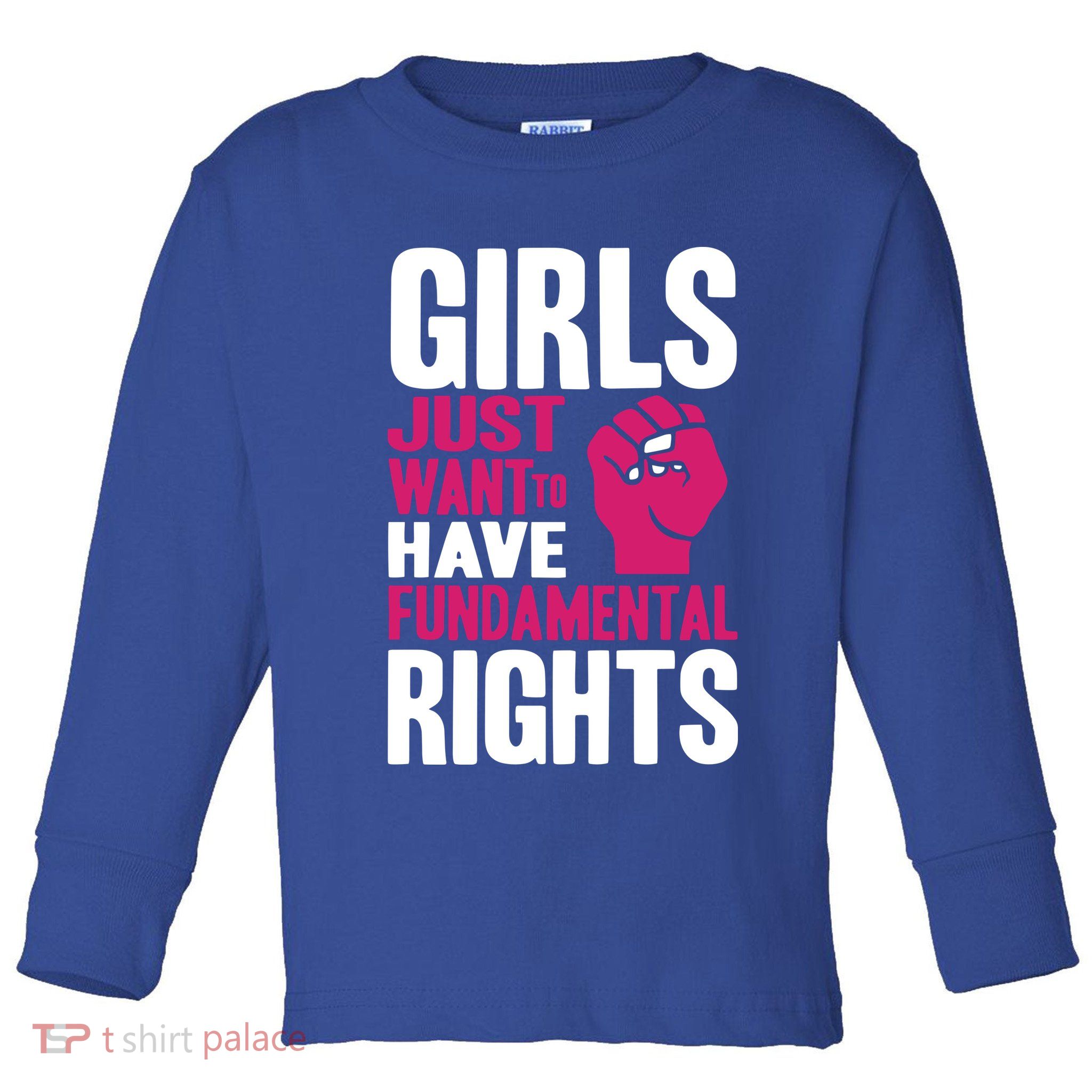 Cyndi Lauper Girl Just Want To Have Fundamental Rights Toddler Long Sleeve Shirt