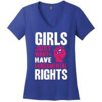 Cyndi Lauper Girl Just Want To Have Fundamental Rights Women's V-Neck T-Shirt