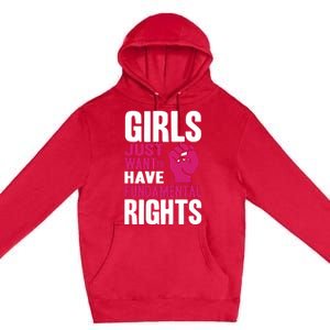 Cyndi Lauper Girl Just Want To Have Fundamental Rights Premium Pullover Hoodie