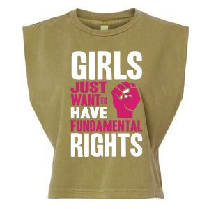 Cyndi Lauper Girl Just Want To Have Fundamental Rights Garment-Dyed Women's Muscle Tee