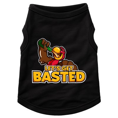 Cool Lets Get Basted Funny Turkey Beer Thanksgiving Gift Doggie Tank