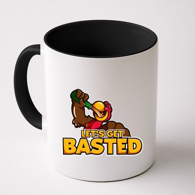 Cool Lets Get Basted Funny Turkey Beer Thanksgiving Gift Mug