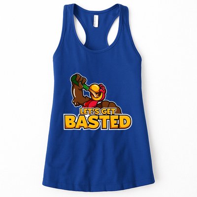 Cool Lets Get Basted Funny Turkey Beer Thanksgiving Gift Womens Tank Top