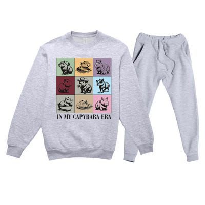 Capybara Lover Gift Premium Crewneck Sweatsuit Set