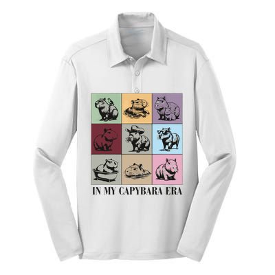 Capybara Lover Gift Silk Touch Performance Long Sleeve Polo