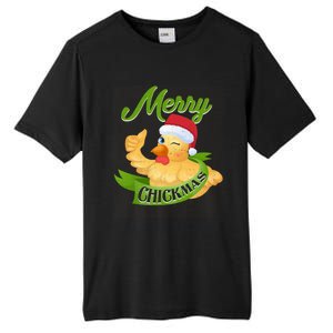 Chicken Lady Gift Christmas Chicken Gift Merry Chickmas Cool Gift Tall Fusion ChromaSoft Performance T-Shirt