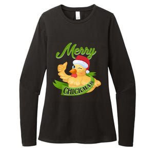 Chicken Lady Gift Christmas Chicken Gift Merry Chickmas Cool Gift Womens CVC Long Sleeve Shirt