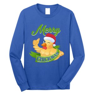 Chicken Lady Gift Christmas Chicken Gift Merry Chickmas Cool Gift Long Sleeve Shirt