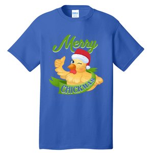 Chicken Lady Gift Christmas Chicken Gift Merry Chickmas Cool Gift Tall T-Shirt