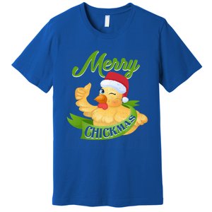 Chicken Lady Gift Christmas Chicken Gift Merry Chickmas Cool Gift Premium T-Shirt