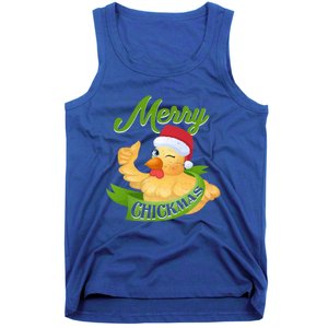 Chicken Lady Gift Christmas Chicken Gift Merry Chickmas Cool Gift Tank Top