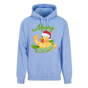 Chicken Lady Gift Christmas Chicken Gift Merry Chickmas Cool Gift Unisex Surf Hoodie