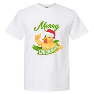 Chicken Lady Gift Christmas Chicken Gift Merry Chickmas Cool Gift Garment-Dyed Heavyweight T-Shirt