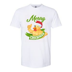 Chicken Lady Gift Christmas Chicken Gift Merry Chickmas Cool Gift Softstyle CVC T-Shirt