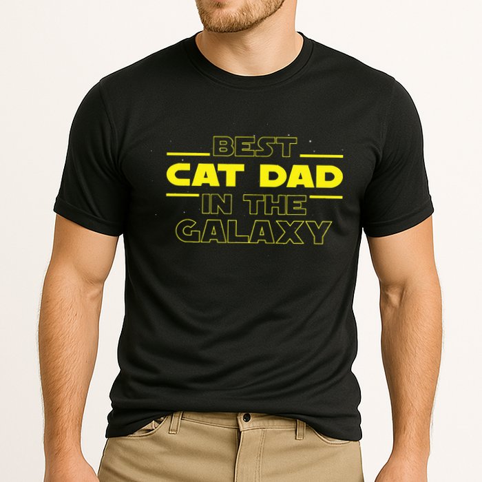 Cat Lover Gifts Best Cat Dad In The Galaxy Best Cat Dad Ever Cooling Performance Crew T-Shirt