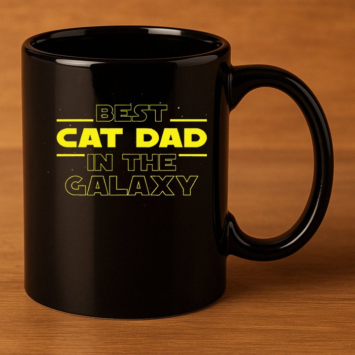 Cat Lover Gifts Best Cat Dad In The Galaxy Best Cat Dad Ever 11oz C Handle Ceramic Mug