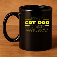 Cat Lover Gifts Best Cat Dad In The Galaxy Best Cat Dad Ever 11oz C Handle Ceramic Mug
