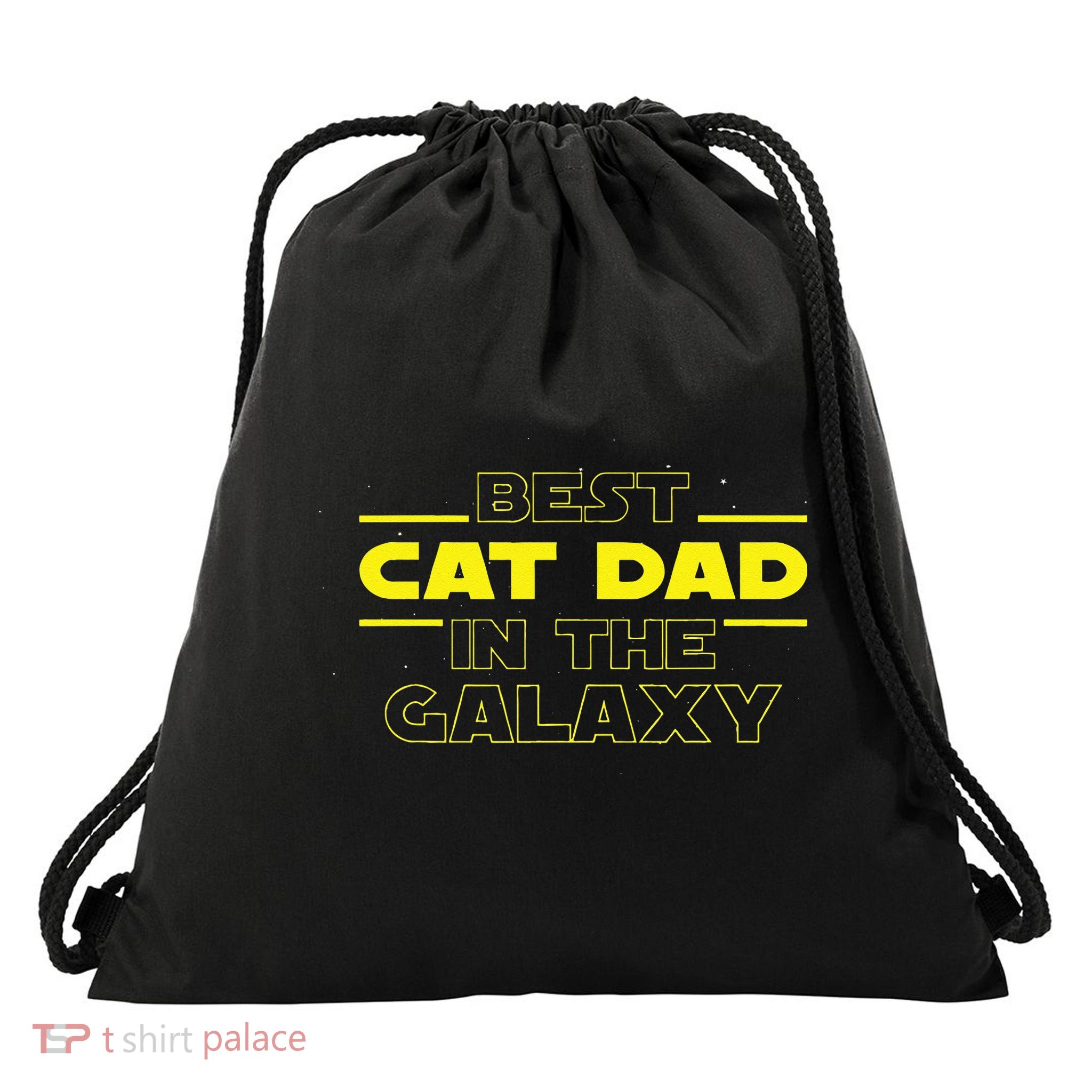 Cat Lover Gifts Best Cat Dad In The Galaxy Best Cat Dad Ever Drawstring Bag