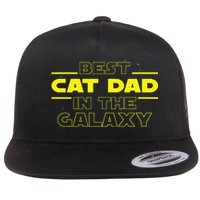 Cat Lover Gifts Best Cat Dad In The Galaxy Best Cat Dad Ever Flat Bill Trucker Hat
