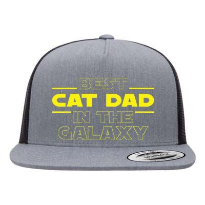 Cat Lover Gifts Best Cat Dad In The Galaxy Best Cat Dad Ever Flat Bill Trucker Hat