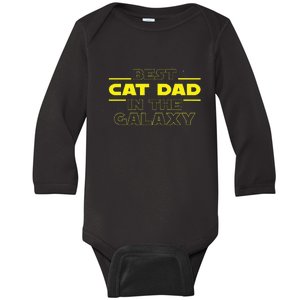 Cat Lover Gifts Best Cat Dad In The Galaxy Best Cat Dad Ever Baby Long Sleeve Bodysuit