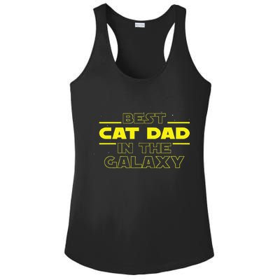 Cat Lover Gifts Best Cat Dad In The Galaxy Best Cat Dad Ever Ladies PosiCharge Competitor Racerback Tank