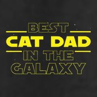 Cat Lover Gifts Best Cat Dad In The Galaxy Best Cat Dad Ever Large Microfiber Waffle Golf Towel