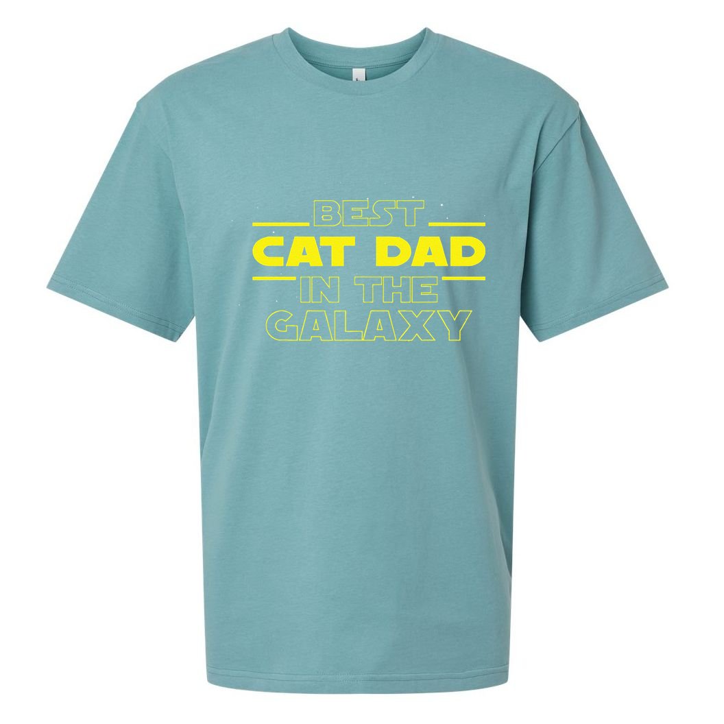 Cat Lover Gifts Best Cat Dad In The Galaxy Best Cat Dad Ever Sueded Cloud Jersey T-Shirt