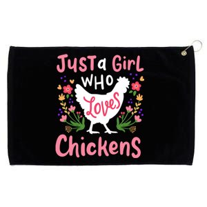 Chicken Lover Gift Just A Who Loves Chickens Cool Gift Grommeted Golf Towel