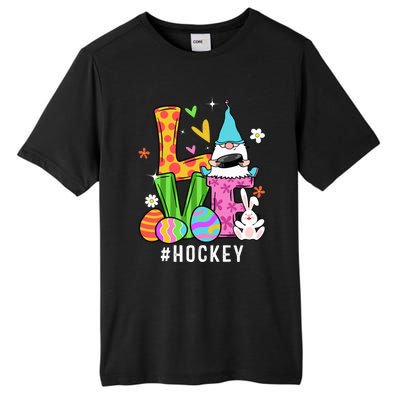 Cool Love Gnome Hockey Player Eggs Hunting Easter Day Funny Gift Tall Fusion ChromaSoft Performance T-Shirt