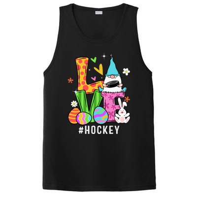 Cool Love Gnome Hockey Player Eggs Hunting Easter Day Funny Gift PosiCharge Competitor Tank