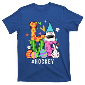 Cool Love Gnome Hockey Player Eggs Hunting Easter Day Funny Gift T-Shirt