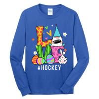 Cool Love Gnome Hockey Player Eggs Hunting Easter Day Funny Gift Tall Long Sleeve T-Shirt