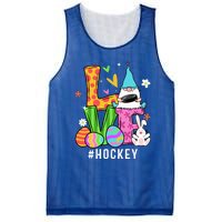 Cool Love Gnome Hockey Player Eggs Hunting Easter Day Funny Gift Mesh Reversible Basketball Jersey Tank