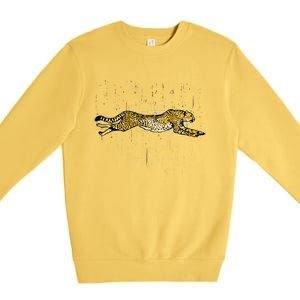 Cheetah Lover Gift Cool Cheetah Gift Premium Crewneck Sweatshirt