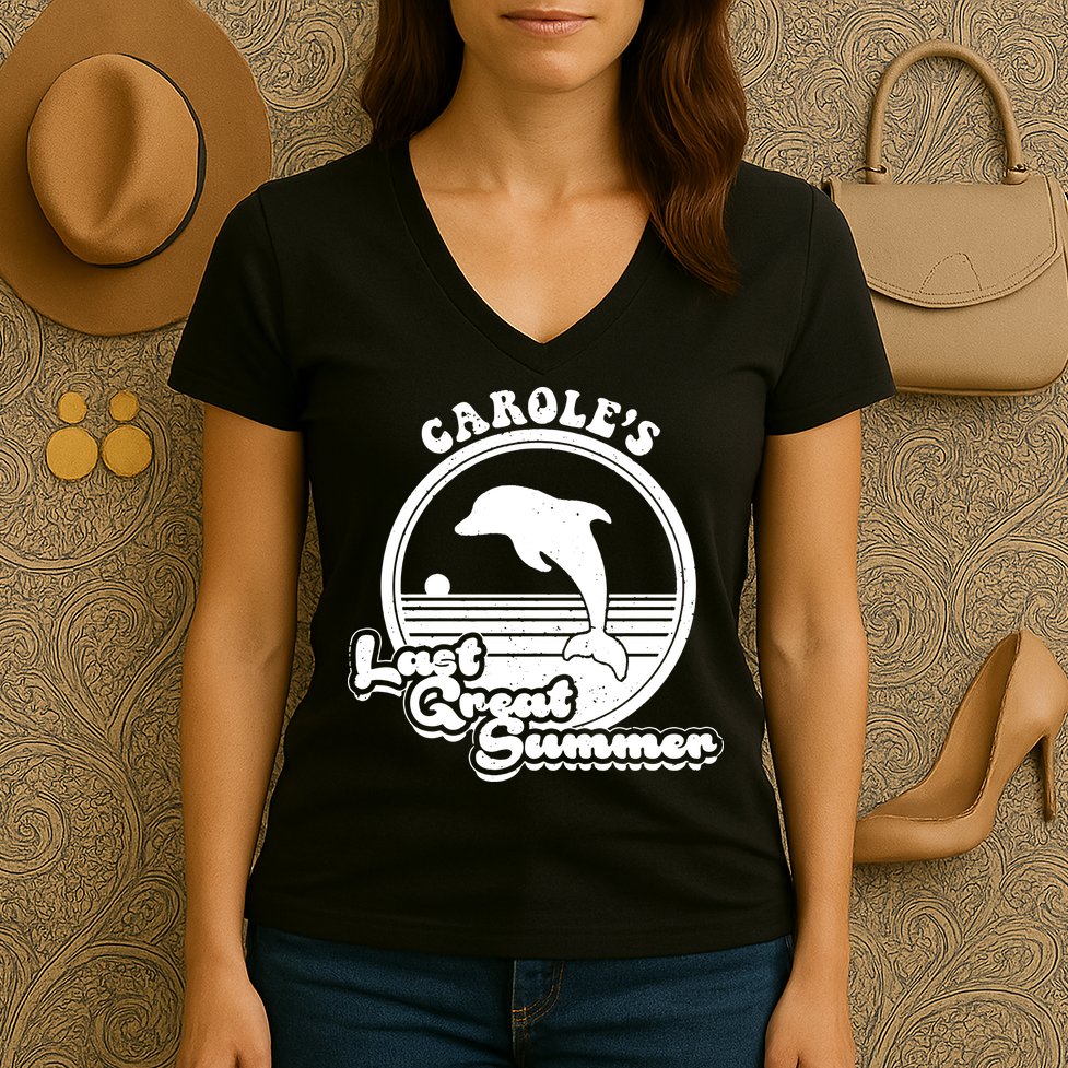 Carole's Last Great Summer Women's V-Neck T-Shirt