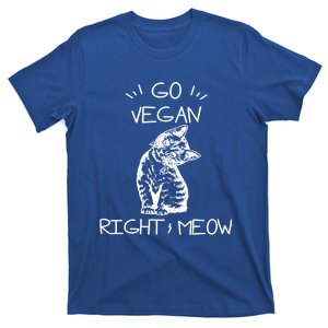 Cat Lover Gift Funny Cute Cat Go Vegan Right Meow Great Gift T-Shirt