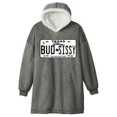 Country Love GilleyS Bud N Sissy Texas Cowboy License Gift Hooded Wearable Blanket